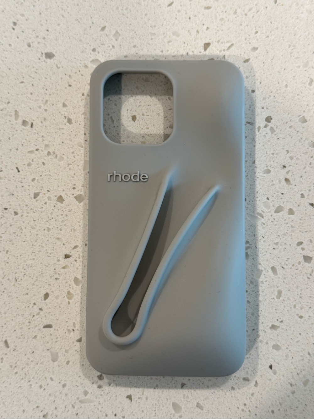 RHODE Light Gray Silicone iPhone Case with Built-In Loop
